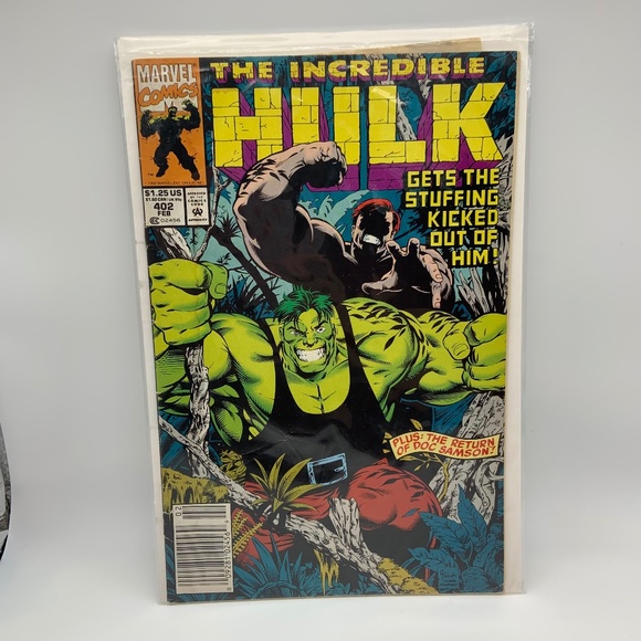 Vintage Marvel Comics 1992 The Incredible Hulk 402 Comic Book Bagged/Boarded! - Picture 1 of 8